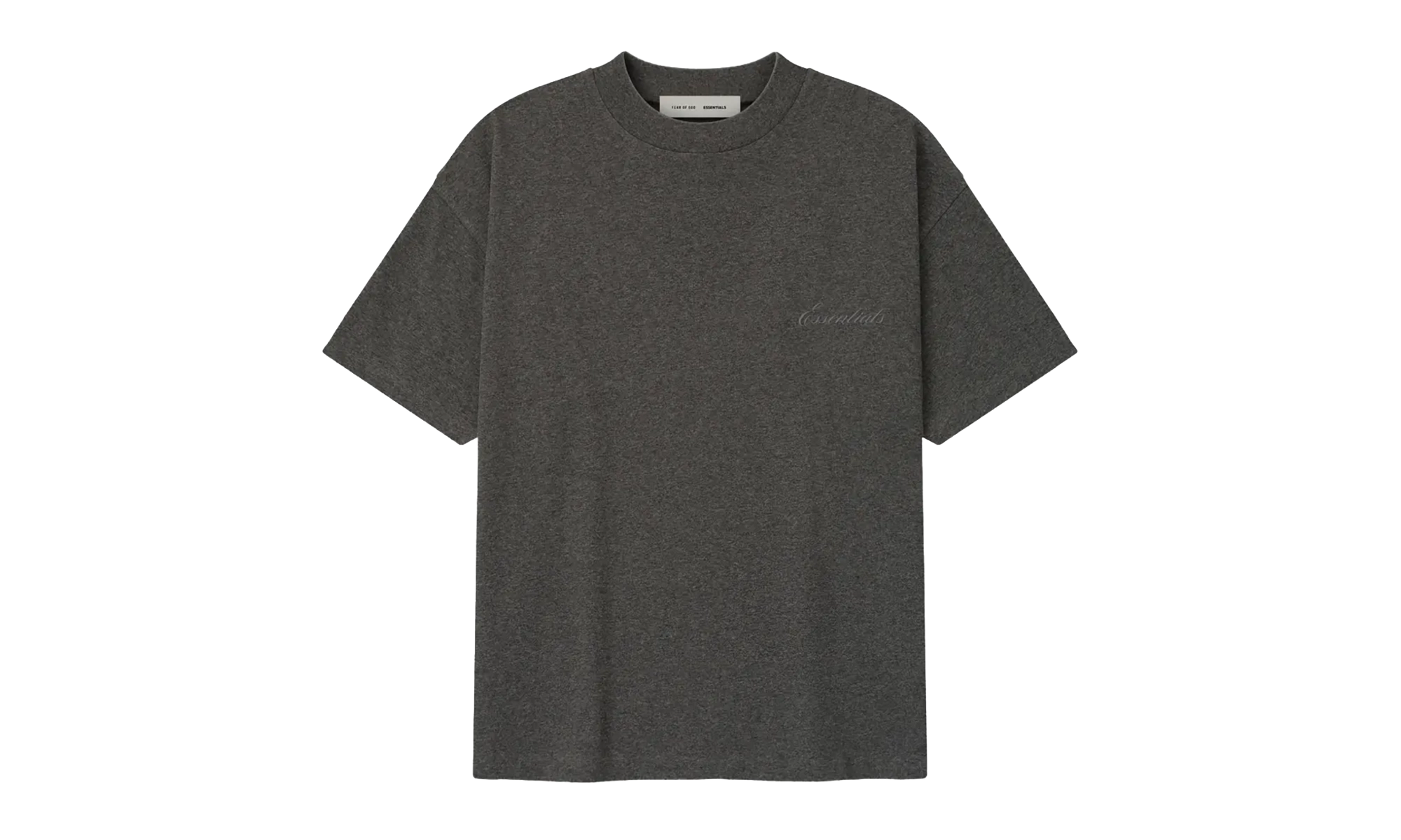 Embroidered Classic Short Sleeve Tee "Charcoal Heather" 125HO254191F
