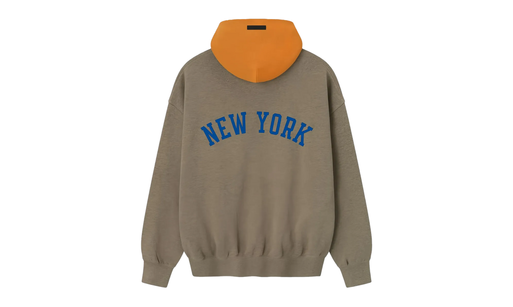 KNICKS SPORTS FIT HOODIE "HOMESTEAD HEATHER / ORANGE" 192NB256408F