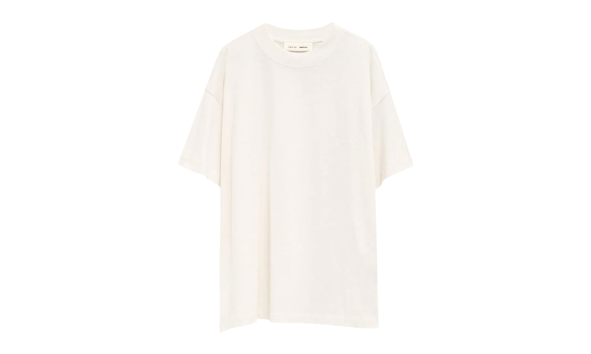 Embroidered Essential Tee "Ivory" 125HO254282F