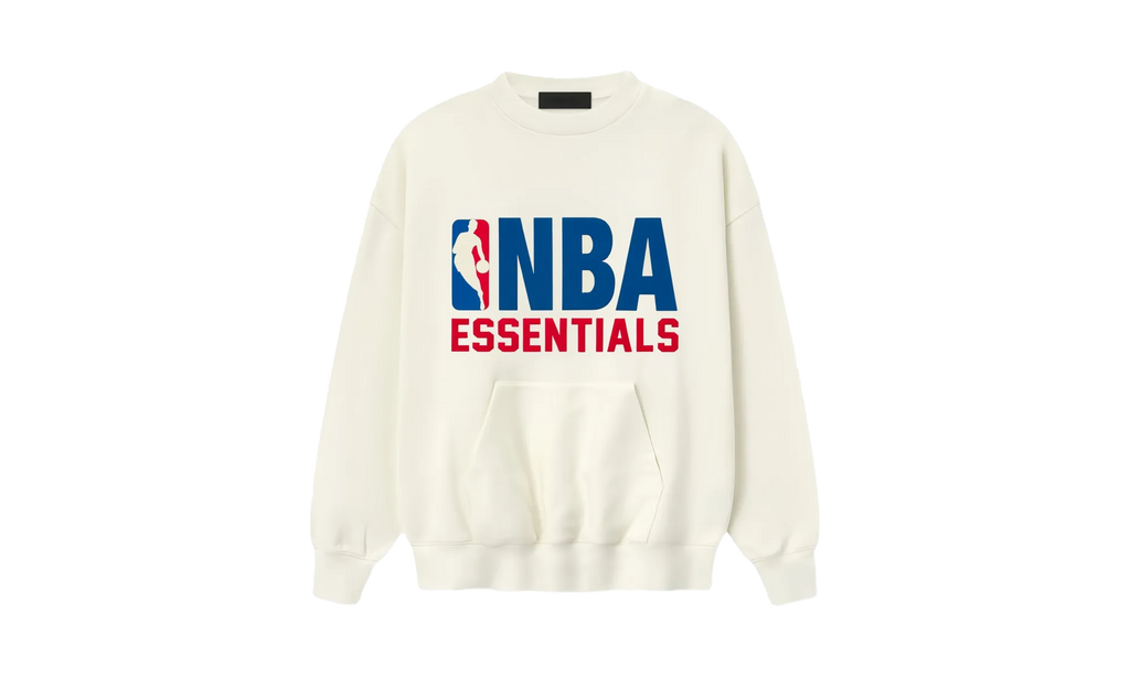 NBA SPORTS FIT CREWNECK SWEATSHIRT "CREAM WHITE" 192NB256504F