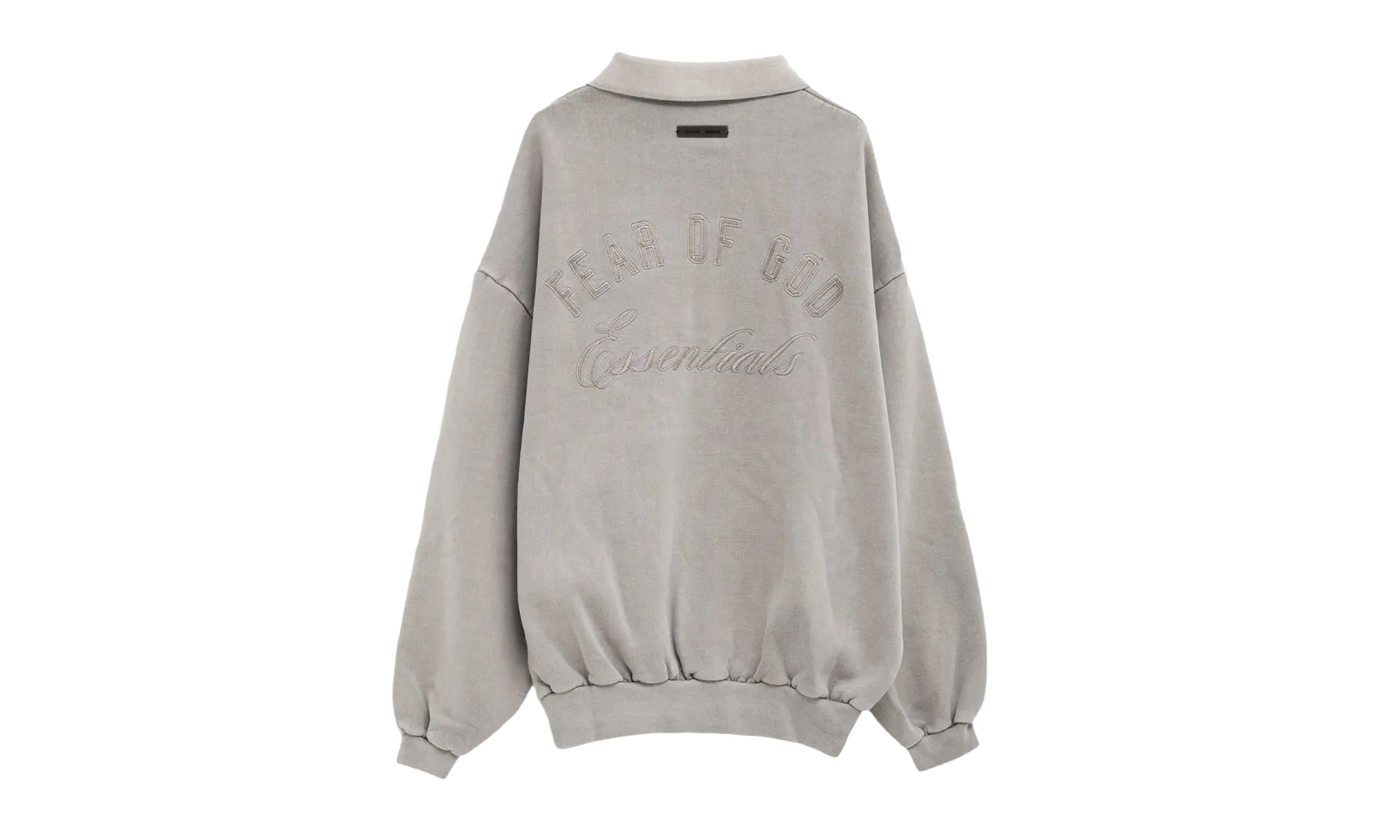 Embroidered Classic Polo Sweatshirt "Smoke Grey" 192HO252041F