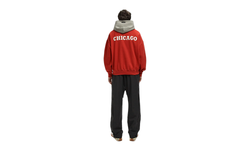 BULLS SPORTS FIT HOODIE "RED / CONCRETE HEATHER" 192NB256406F