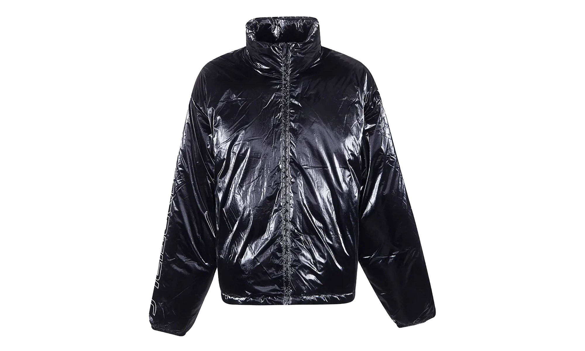 Ripstop Nylon Puffer Jacket "Metallic Black" 202HO258181F